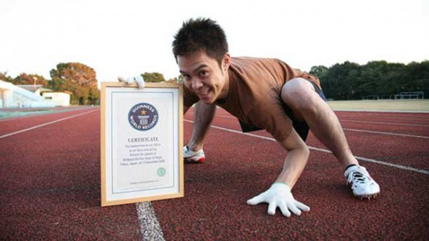 سریع ترین دونده 100 متر به صورت چهار دست و پا ، رکورد گینس