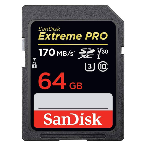کارت حافظه SD سندیسک مدل SD Card 64GB 170mbs ظرفیت 64 گیگابایت