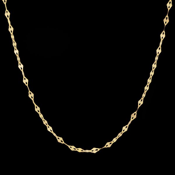 زنجیر طلا 18 عیار زنانه طلای مستجابی مدل کاملیا کد SH40