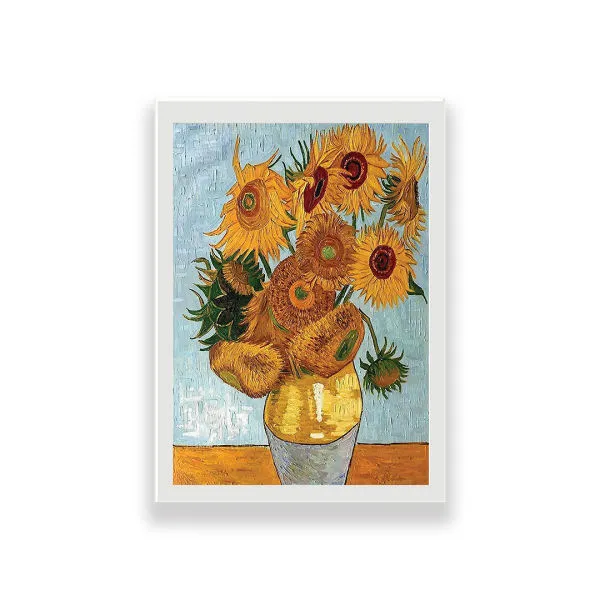 تابلو طرح نقاشی گل های آفتابگردان