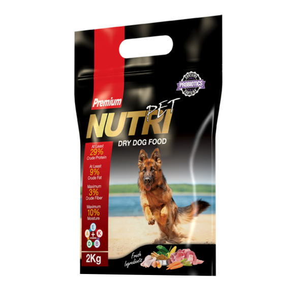 غذای خشک سگ پروبیوتیک نوتری پت مدل Premium 29 Percent وزن 2 کیلوگرم