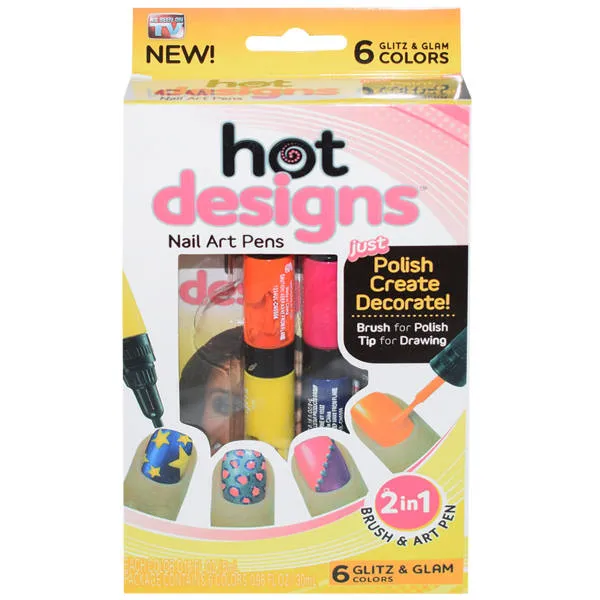 لاک و قلم طراحی ناخن هات دیزاینر مدل 6 Colours