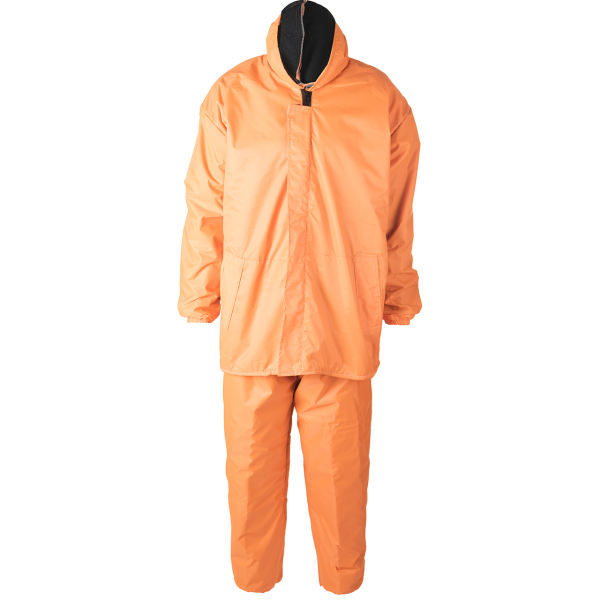 لباس کار بادگیر ضد آب سبلان پارچه شمعی پشت لاستیک داخل نمدی نارنجی