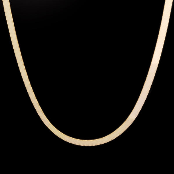 زنجیر طلا 18 عیار زنانه طلای مستجابی مدل هرینگبون کد N40