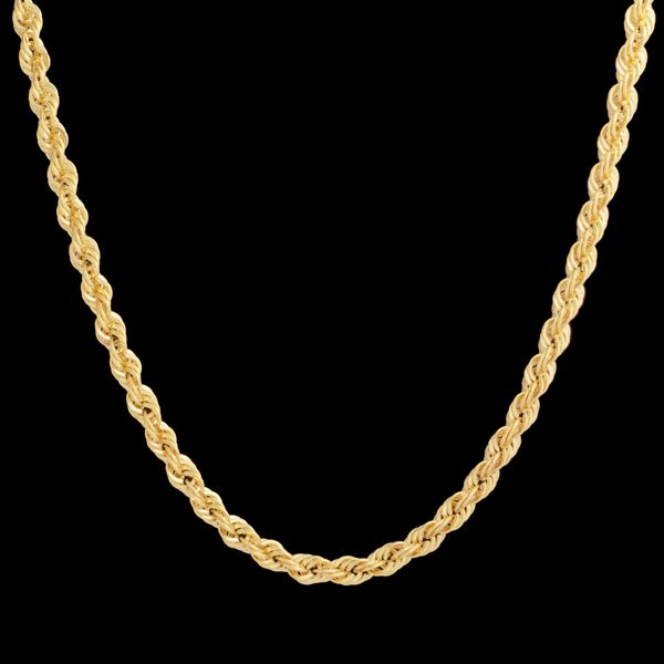 زنجیر طلا 18 عیار زنانه طلای مستجابی مدل طنابی ضخیم کد 45