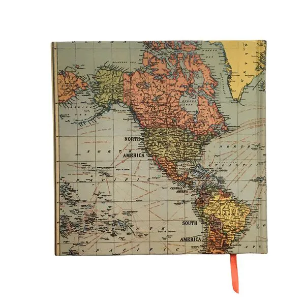  دفتر خاطرات 100 برگ طرح نقشه جهان کد Pa-241311-002