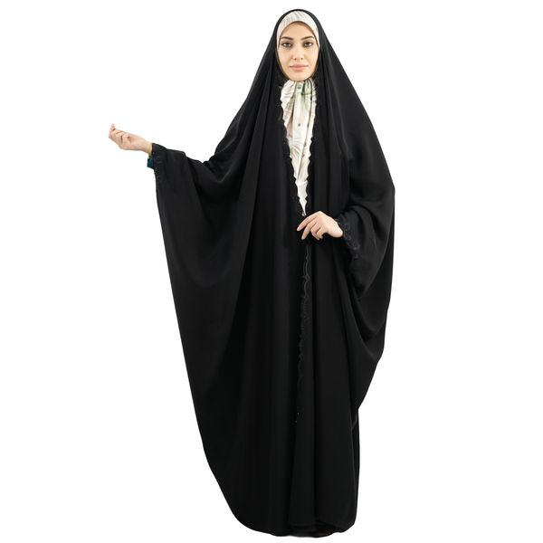 چادر عبایی مدل گلدوزی نگین کوب