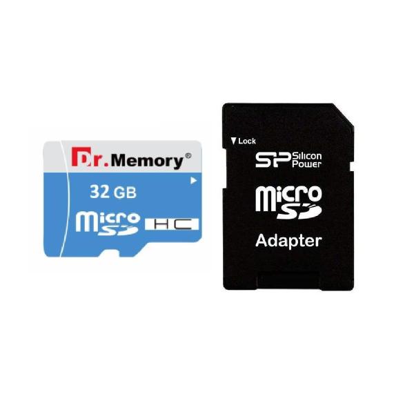 کارت حافظه microSDHC دکتر مموری مدل DR6023 آبی کلاس 10استاندارد HC ظرفیت 32 گیگابایت همراه با اداپتور SD