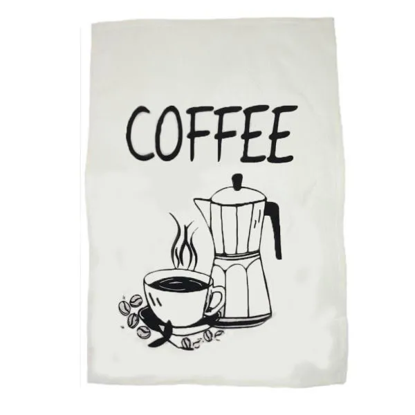 دستمال آشپزخانه مدل تکست طرح COFFEE کد 741