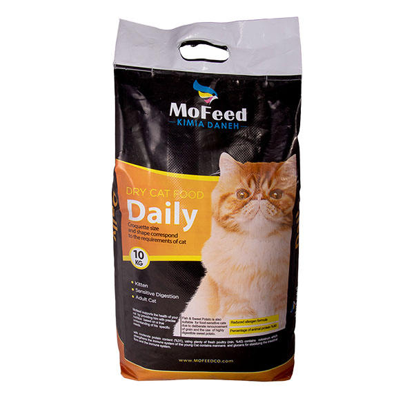 غذای خشک گربه بالغ مفید مدل daily cat food وزن 10 کیلوگرم