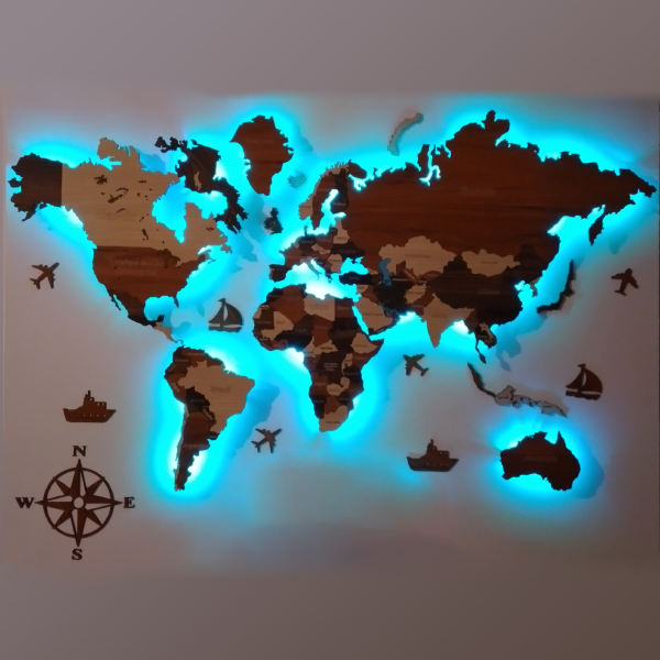 تابلو نوری مدل نقشه جهان نوری