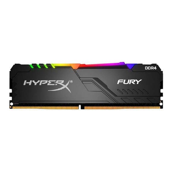 رم کامپیوتر DDR4 تک کاناله 3200 مگاهرتز cl16 هایپرایکس مدل Fury RGB ظرفیت 8 گیگابایت