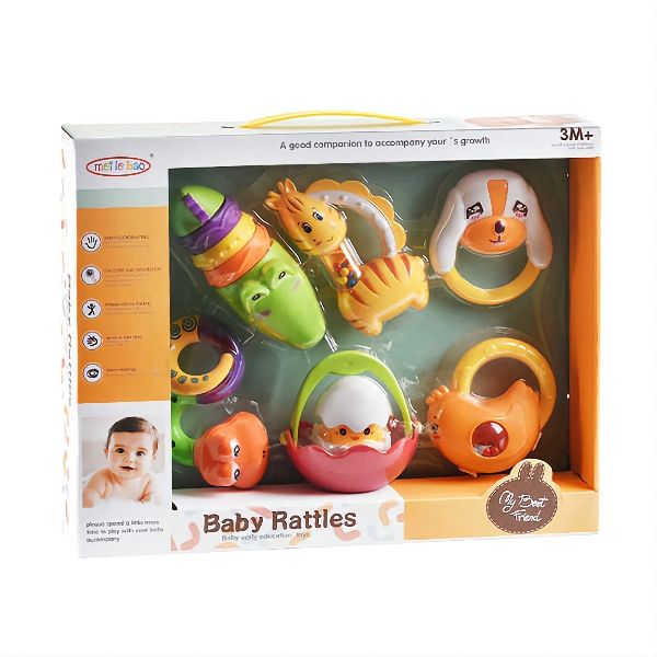 جغجغه مدل baby rattles بسته 6 عددی