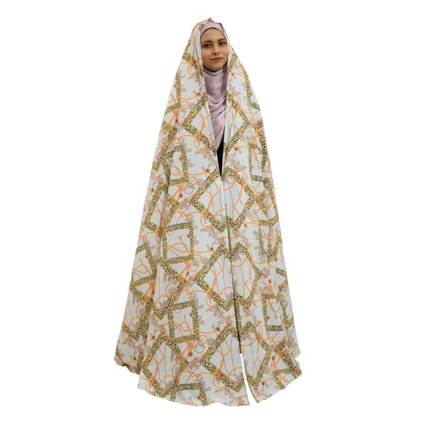 چادر نماز حجاب فاطمی مدل قاب مینیاتور سوپر سافت گیاهی کد  sepi 7704 