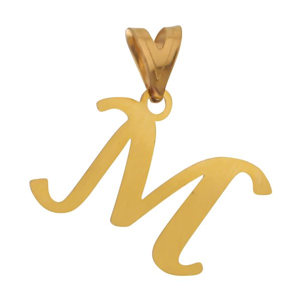 آویز گردنبند طلا 18 عیار زنانه مایا ماهک مدل MM1647 طرح حرف لاتین M