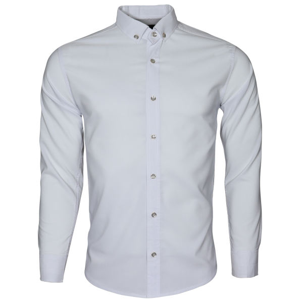 پیراهن آستین بلند مردانه مدل DL52 رنگ سفید