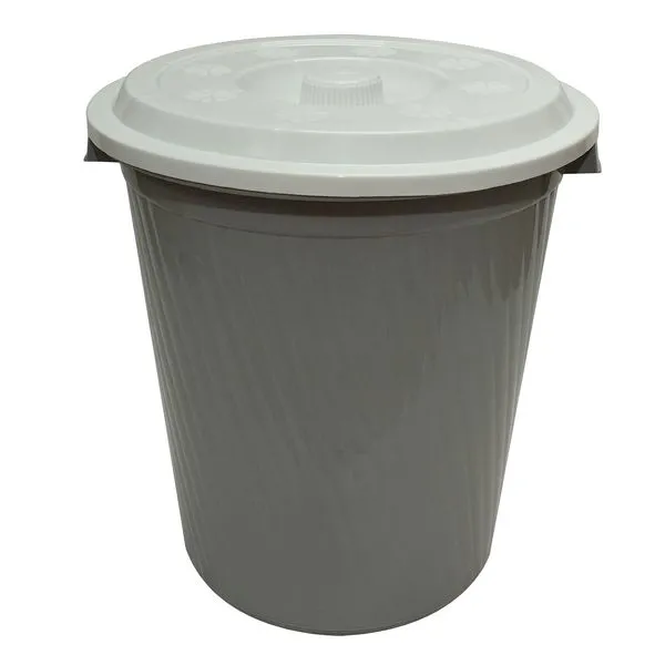 سطل زباله ایده آل پلاستیک مدل درب دار کد 610